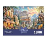 Village Romain 1000pcs Cadeau pour Adultes Scène du Colisée Romain Jeu de Construction Stimulant et divertissant à la maison70x50cm