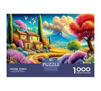 Village Vibrant Puzzle 1000 Pièces Educa Jouet Cadeau Unique Décoration Intérieure intéressant Jeu Éducatif Challenge Toy Adultes Et Enfants À Partir De 14 Ans 52x38cm/1000pcs