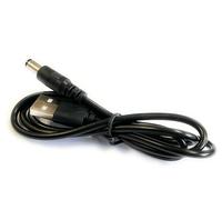 Villageboom Câble USB vers DC polyvalent de 1 m pour de nombreuses applications - Fiche USB vers DC - 5,5 mm x 2,1 mm - Noir - Fiche creuse CC 5,5/2,1 mm - 1 m