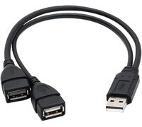 Villageboom USB 2.0 double prise mâle vers 2 femelles - Valeur sociale supplémentaire : votre achat prend en charge des projets solaires en Afrique / 33 cm (lot de 2)