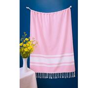 Villages de Provence - Fouta de Plage XXL - Serviette Plage Grande Taille- Drap de Bain Grande Taille Hammam, Sauna, Spa - Fouta Plage 100x200 cm - 100% Coton (Rose Pale, Lot de 2)