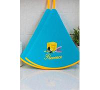 Villages de Provence - Torchon Essuie Mains Un Savon - Rond avec Attache - Motifs Brodés - 100% Coton - Ø 65 cm de diamètre - Cuisine ou Salle de Bain - Lavable en Machine (Turquoise, Lot de 2)