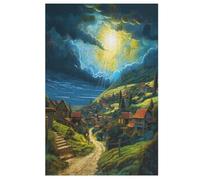 Villages Puzzles Adulte - Puzzle en Bois 1000 Pièces - Challenge - Adultes Et Enfants Dès 12 Ans （78×53cm）