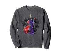 Villains Maleficent Sketch Sweatshirt, Unisexe pour adultes, Chiné Foncé, XXL