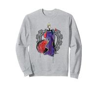 Villains Maleficent Sketch Sweatshirt, Unisexe pour adultes, Gris Chiné, XXL