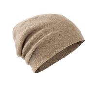 Villand Bonnet 100% Cachemire pour Femme et Homme avec Coffret Cadeau, Bonnet tricoté en Cachemire Double Couche, Bonnet de Ski d'hiver surdimensionné (Chameau Non Teint)