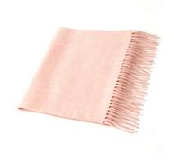 Villand Écharpe en pur cachemire à 100% avec des bordures à franges, Châle en cachemire extra doux et large pour femmes et hommes. (Rose)