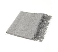 Villand Écharpe en pur cachemire à 100% avec des bordures à franges, Châle en cachemire extra doux et large pour femmes et hommes. (Gris)