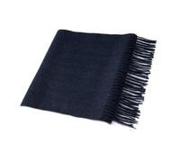 Villand Écharpe en pur cachemire à 100% avec des bordures à franges, Châle en cachemire extra doux et large pour femmes et hommes. (Bleu)