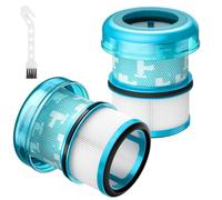 VILLAPOOL Lot de 2 filtres de rechange pour Dyson V16 Piston Animal, Submarine DS60 humide, lavables et de qualité supérieure, 2 filtres, 1 brosse de nettoyage