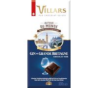 Villars Chocolat au lait suisse rempli de liqueur Gin Herbace Grande Bretagne 100 g