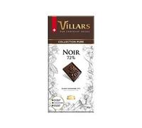 Villars Tablette de Chocolat Noir 72%, 100g