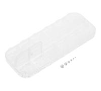 VILLCASE 1 Boîte Perles Décorations Élégantes Demi-rondes Blanches à Dos Plat pour Nail Art en Plastique, Adhésion Sécurisée, Créativité Diy pour Ongles et Fêtes