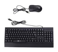 VILLCASE 1 Ensemble Clavier Souris Ergonomique USB avec Repose Poignet Ensemble pour Ordinateur Portable Bureau Design Moderne et Minimaliste Confort Durable pour Travail