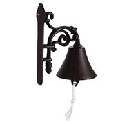 VILLCASE 1 Ensemble Sonnette Rétro Bronze Carillons Accueillir Décoration Intérieure Rustique Commerçant Tinter Antique Pendaison Clé Forme Cloche Ornemental Mur Sonnette Manuelle Fonte