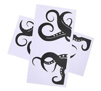 VILLCASE 1 Jeu Autocollants Murs De Salle De Bain De Stickers Autocollants Toilette Octopus Pour Décoration Amusante À Domicile 2 Feuilles
