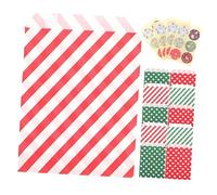 VILLCASE 1 Jeu Sacs D'emballage Christmas Wrapping Paper Christmas Bags Decor Noel À Bonbons En Velours Sachet De Bonbons Bleu À Goûter En Papier Sacs Pièces