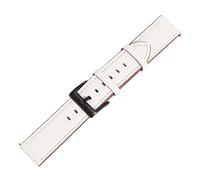 VILLCASE 1 Pièce Vraie sangle bracelet de montre compatible pour Vivoactive 3 bracelet de montre en cuir bande de montre blanche