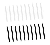 VILLCASE 10 paires Embouts de Lunettes Silicone Dérapants Protections Souples Transparentes pour Branches Lot de Noir et Blanc Maintien Sécurisé pour Soleil
