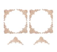 VILLCASE 10 pièces Appliques Sculptées Non Peintes Décorations pour Meubles Portes Armoires Miroirs et Murs Style Européen