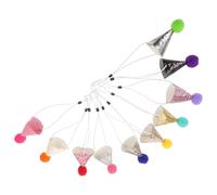 VILLCASE 10 Pièces Chapeaux Anniversaire Chien Chat Cone Party Hats Pompons Colorés Accessoires Fête Réutilisables pour Petits Moyens Animaux Noël et Célébrations