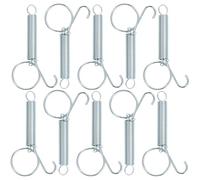 VILLCASE 10 pièces Crochets Ressorts INOX pour Fixation Porte Cage Animaux Accroche Porte de Cage Polyvalent pour Lapin Poule Pigeon et Hamster Accessoire Pratique et Sécurisé