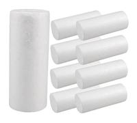 VILLCASE 10 pièces Cylindres Mousse Blanche pour Décorations de Noël Tubes Polystyrène pour Bricolage et Modélisation Festive