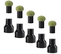 VILLCASE 10 Pièces Éponge Cosmétique en Polyuréthane Hydrophile Champignon Verte Réutilisable et Expansible Humide pour Maquillage Quotidien et Peau Sensible