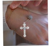 VILLCASE 10 pièces Miniature Cross Crucifix Charms For DIY Jewelry Making Small Pendants For Earrings Necklaces Bracelets And Keychain Decoration Faderesistant Finish