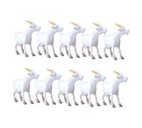 VILLCASE 10 pièces Miniature Farm Animal Figurines PVC Sheep and Goat Models for Micro Landscape Garden Decor Small Animal Ornaments