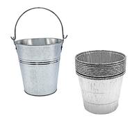 VILLCASE 10 pièces Seau Graisse Barbecue avec Doublure Jetable Kit Seau Doublures pour Récupération de Graisse Facile à Installer pour Barbecue Extérieur Camping et Fêtes