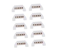VILLCASE 10 Pièces Terminaux Bornier Électrique Bornier Enfichable Bloc De Connecteur De Fil De Connecteur à Borne à à Blanche Plastique Visser Tout Inclus
