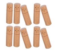 VILLCASE 10 Pièces Wooden Peg Dolls For DIY Painting Natural Unfinished Wood Figurines For Sensory Play Early Learning And Home Wedding Decor
