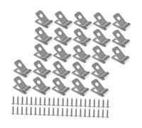 VILLCASE 100 Ensembles Clips de Fixation pour Grillage Aluminium avec Vis Lot de Pinces Robustesa pour Installation de Clôture Agricole et Panneau à Fil Soudé Résistantes Corrosion pour