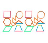 VILLCASE 100 Pcs bande de jonction jouet d'apprentissage mathématique jouet éducatif géométrie formulaire mathématique Jouets éducatifs puces de forme géométrique