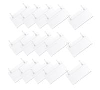 VILLCASE 100 Pièces Clip Etiquetado Transparent Porte-étiquette Double Crochet Support Affichage Prix pour Rayonnage Magasin