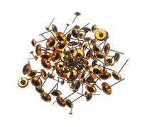 VILLCASE 100 Pièces Glass Safety Eyes for Doll Making Realistic Round Eyeballs in Various Glass Craft Eyes for Needle Felting Plush Crochet Knitted Animal Toys