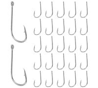 VILLCASE 100 Pièces Hameçons Porte-appât Barbelés Taille 4 | Pêche à L’appât Vivant, Usage Eau Douce et Mer, Finition Argentée, Lot Adapté aux Pêcheurs