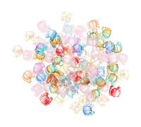 VILLCASE 100 pièces Perles Verre Créatives Forme de Crabe Couleurs Mixtes pour DIY Bracelet Bijoux Artisanaux Décoration Bord de Mer