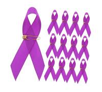 VILLCASE 100pièces Épinglettes Ruban De Sensibilisation Satin Broche Caritative Pour Violences Conjugales Et Lutte Le Cancer Avec Épingles De Sûreté