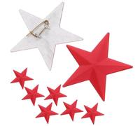 VILLCASE 10pcs Épingles à Chapeau Étoiles Rouges en Aluminium, Insignes D'étoile à Cinq Branches, Polyvalentes et Élégantes pour Vestes et Chapeaux, Usage Personnel