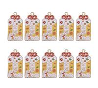 VILLCASE 10pcs Pendentifs Amulette en Alliage Jaune pour Création Diy, Accessoires Bijoux Créatifs, Matériaux de Fabrication Fins Adaptés la Décoration Maison