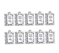 VILLCASE 10pièces Lot De Pendentifs Argenté Pour Création Bijoux Avec Messages Antiques Pour Collier Et Bracelet