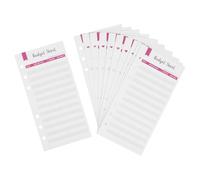 VILLCASE 12 Feuilles de Budget Papier A6 Perforées 6 Trous, Portable et Résistantes, pour Planificateur et Rangement en Portefeuille, Lot de 12 Feuilles Rouges