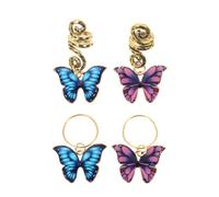 VILLCASE 12 Pièces Anneaux pour Cheveux en Alliage de Zinc Charms Décoratifs pour Tresses Dreadlocks, Accessoires Créatifs pour Fêtes et Danses