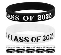 VILLCASE 12 Pièces Bracelets de Remise de Diplôme Pratiques Design Unique en Silicone Extensibles 2025 pour Diplômés de Maternelle Rassemblements D'anciens Élèves