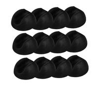 VILLCASE 12 Pièces Coussinets de Pied de Table protège-Jambes en épingle à Cheveux Tableau Mince Patins antidérapants Pieds de Chaise Capuchons de Pieds de Table en Caoutchouc PVC Black
