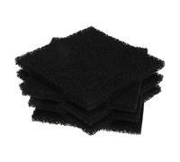 VILLCASE 12 Pièces de Filtres de Remplacement en Coton Absorbant, Découpables, Carrés Noirs pour Litière de Chat Cuisine, Filtre Actif