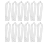 VILLCASE 12 Pièces D'écharpes Blanches en Satin Élégantes pour Décoration de Mariage et Fête, Bandeaux Polyvalents Confortables pour Cortège Nuptial et Soirée Soi-même