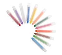 VILLCASE 12 Pièces Lot de Craies Sans Poussière Hydrosolubles avec Porte-craie Couleurs Lavables pour Tableau et Trottoir Outil de Dessin Extérieur pour Garçon Fille et Tout-petits